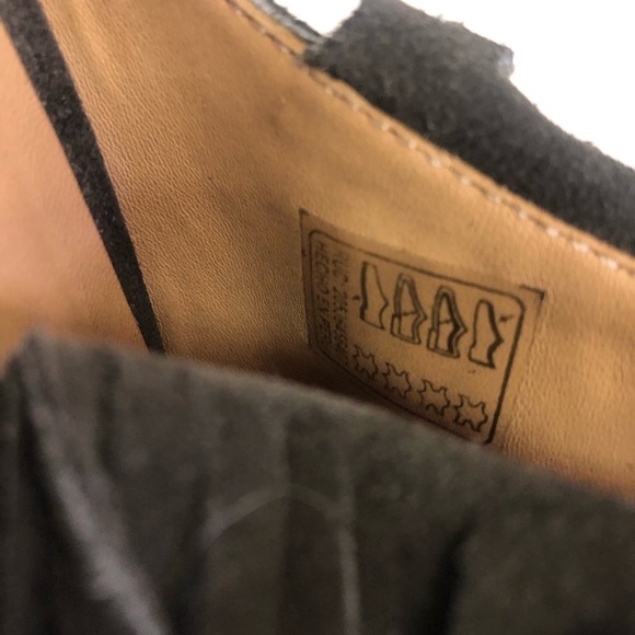 FORTRESS ON INCA HAND MADE JUANITA LEATHER FRINGE heeled Miley with clog shape - Picture 6 of 9